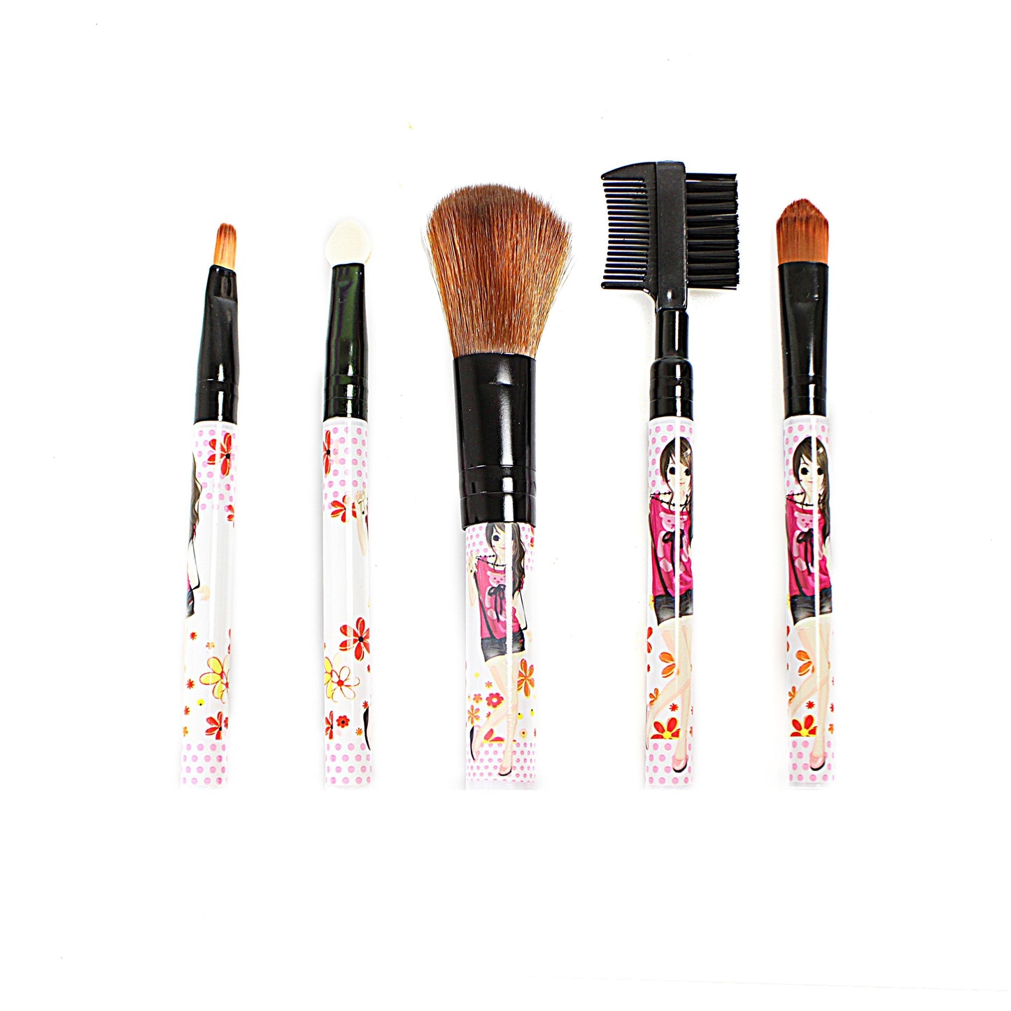 Makeup Cosmetic Brush Set 5 Piece Assorted Colours 2236 (Parcel Rate)