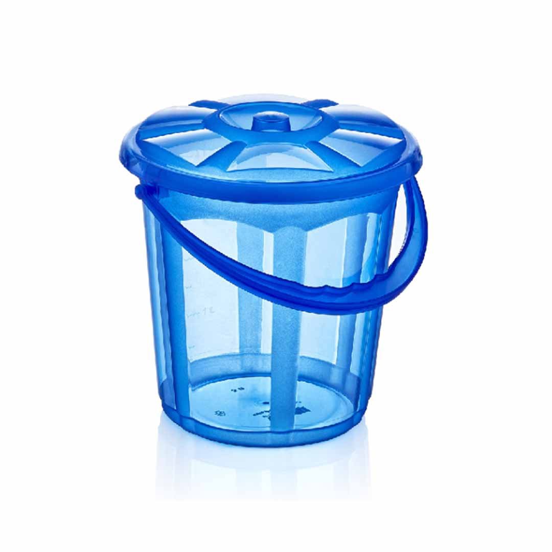 5 Litre Clear Bucket With Lid d09111 (Parcel Rate)