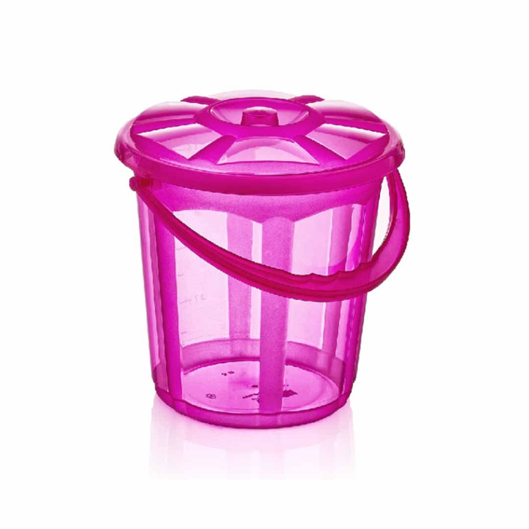 5 Litre Clear Bucket With Lid d09111 (Parcel Rate)