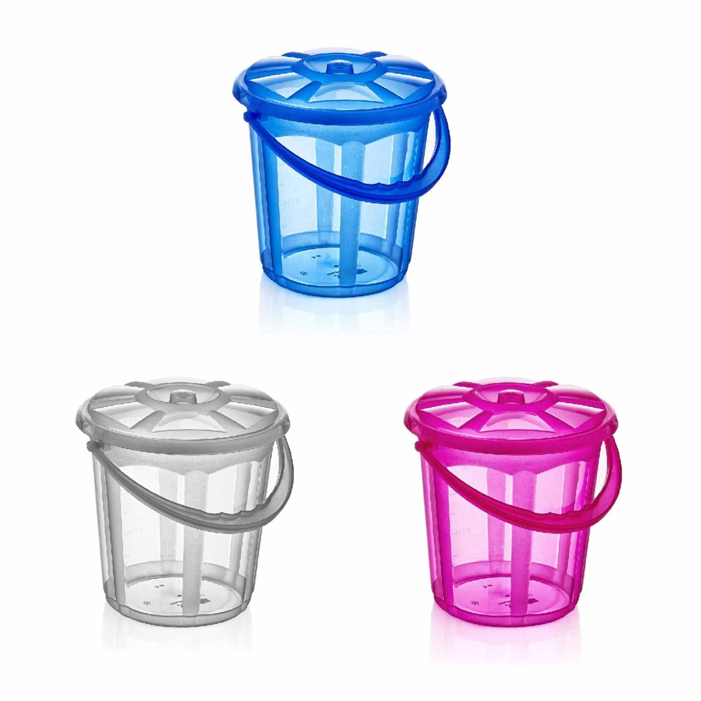 5 Litre Clear Bucket With Lid d09111 (Parcel Rate)