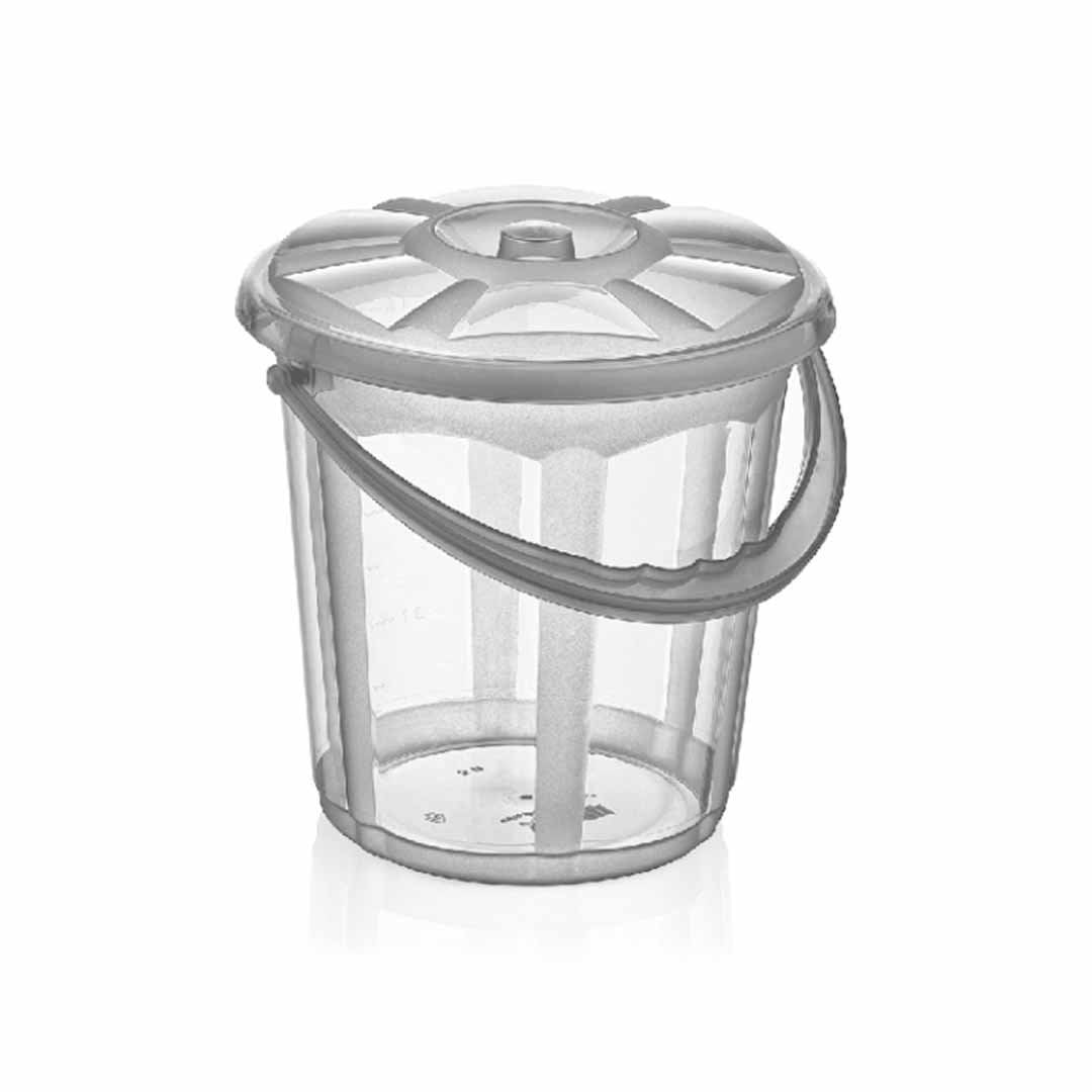 5 Litre Clear Bucket With Lid d09111 (Parcel Rate)