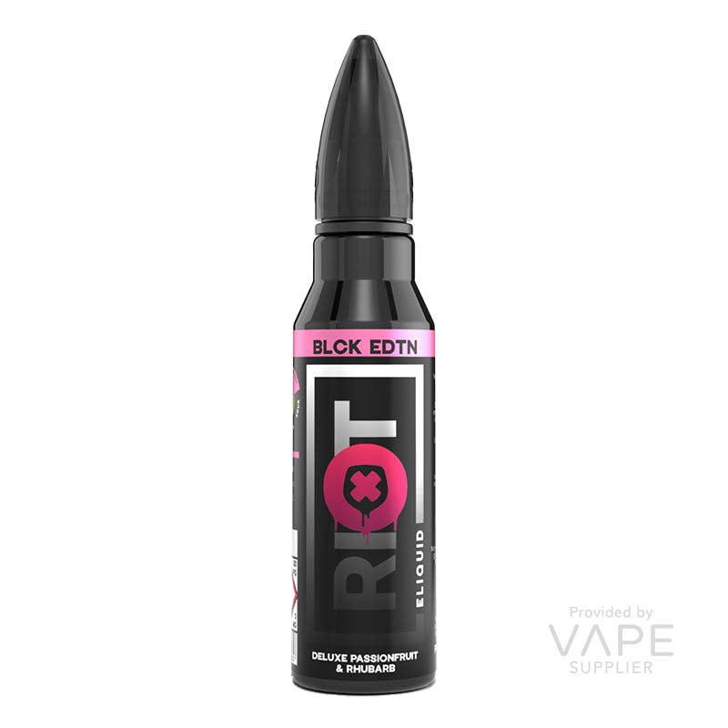 Riot Squad Deluxe Passionfruit & Rhubarb BLCK Edition 50ml Shortfill