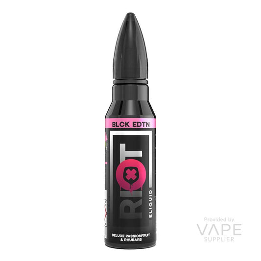 Riot Squad Deluxe Passionfruit & Rhubarb BLCK Edition 50ml Shortfill