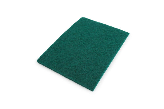 IIGEurope Green Scourers Pads Sponges Pack of 8 15 x 10 x 0.5 cm CS4 (Parcel Rate)