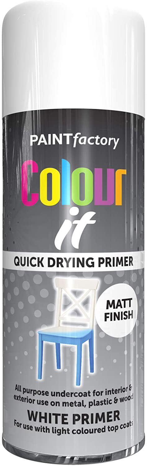Paint Factory Colour It White Primer Matt Finish 400ml 1734PR (Parcel rate)