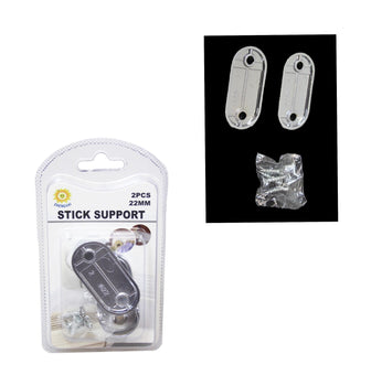 Wardrobe Clothing Rail Fitting Stick Support 2pcs 6293 (Parcel Rate)