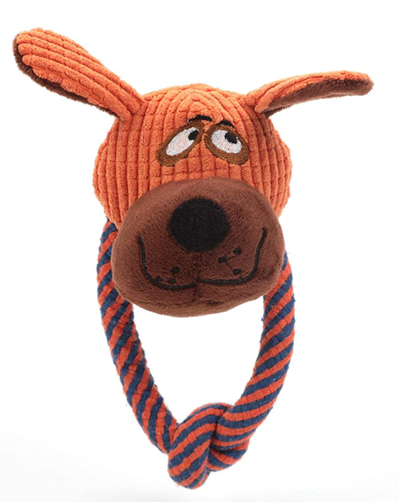 Dog Pet Soft Rope Toy Animal Head Assorted Designs 6712 (Parcel Rate)