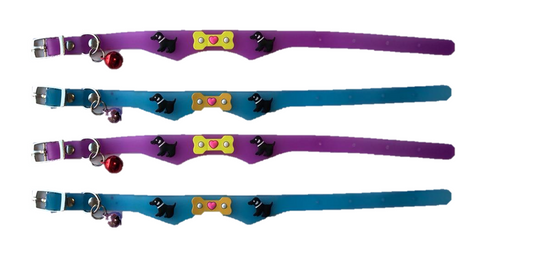 Dog Pet Collar with Bell 28 cm Assorted Colours 6720 (Parcel Rate)