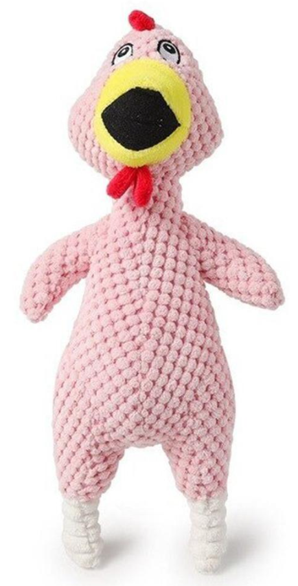 Dog Pet Soft Toy Chicken 33 cm Assorted Colours 6728 (Parcel Rate)