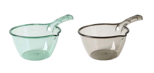 Bathroom Clear Coloured Plastic Water Scoop 29 cm Assorted Colours 6809 (Parcel Rate)