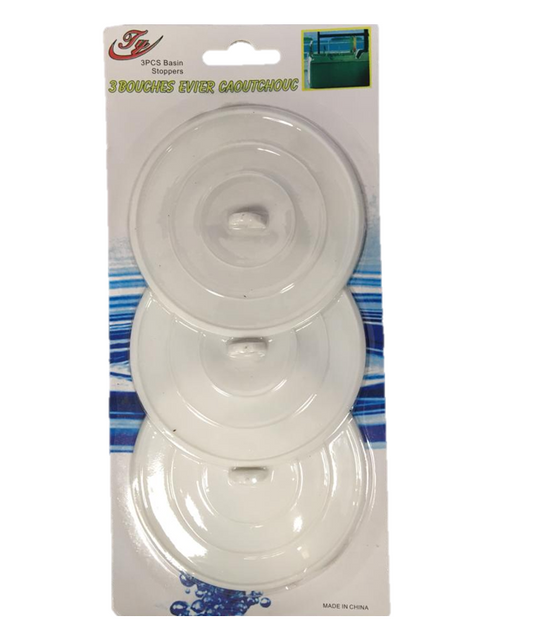 Kitchen Sink Basin Drainer Plug 10 cm Pack of 3 6855 (Parcel Rate)