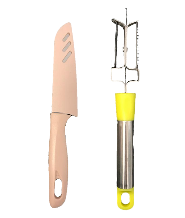 Metal Kitchen Vegetable Peeler and Knife Set 20 cm 6950 (Parcel Rate)