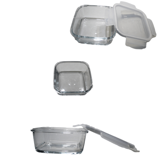 Glass Food Container With Plastic Lid Household Use Kitchen 720cc FRS247KDP (Parcel Rate)