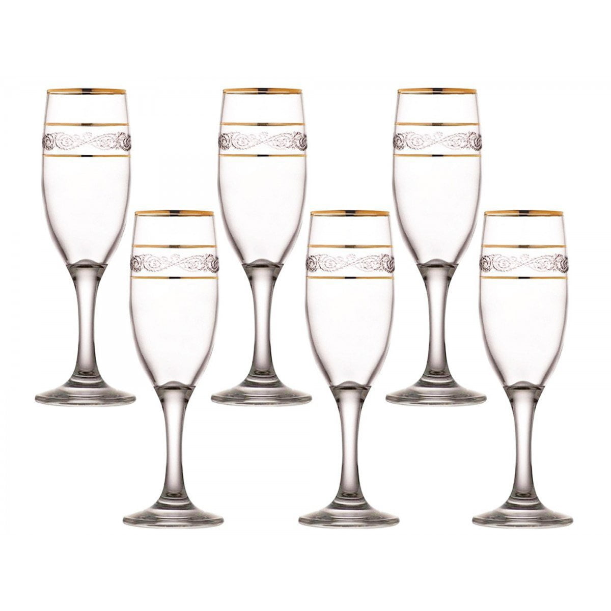 Sultan Misket Glasses Set Of 6 190cc  6 1/2oz MIS549GY0 (Parcel Rate)p