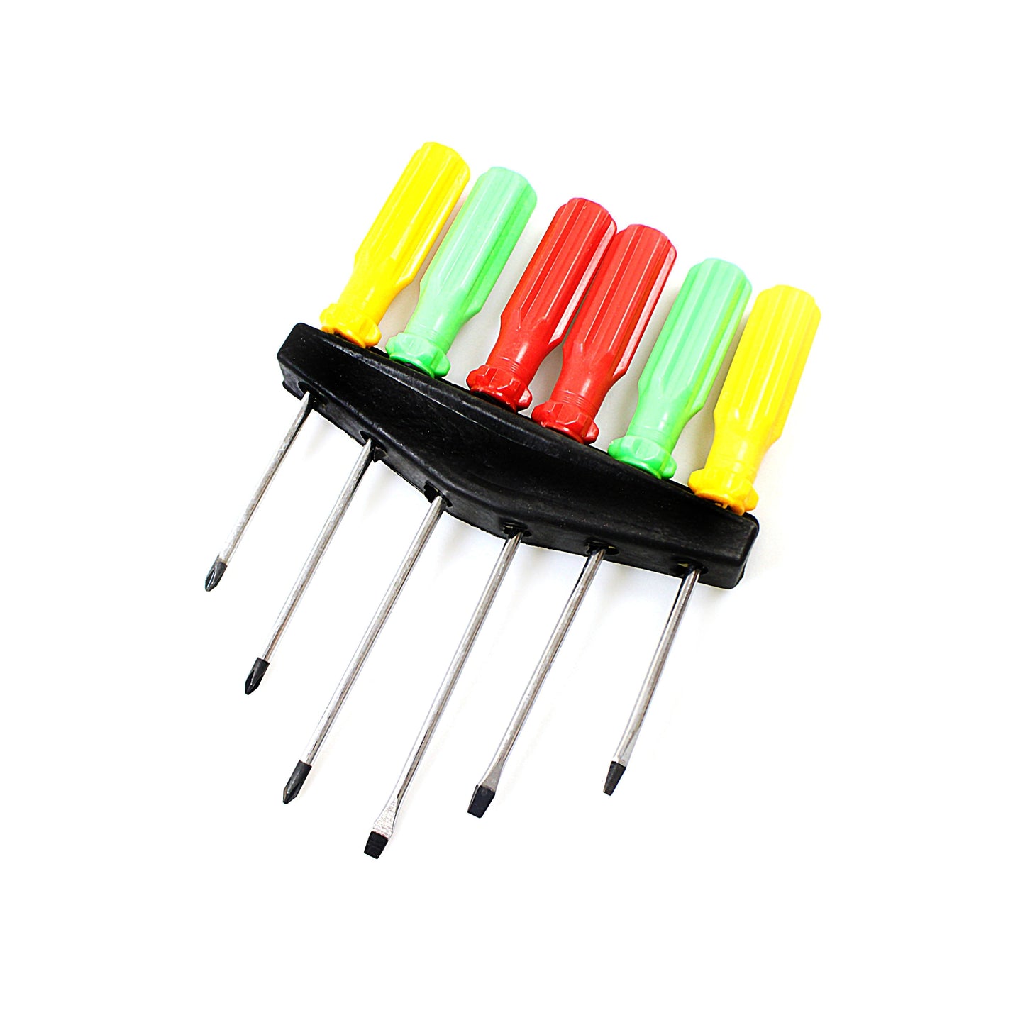 Handy Homes 6 Pack Screwdriver Set 3 Flathead 3 Crosshead Black DIY Use 4204 (Parcel Rate)