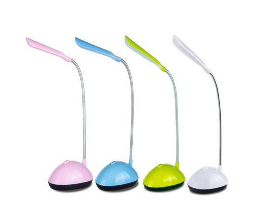 Mini Office Bendy LED Light Table Desk Lamp 23 cm Battery Operated Assorted Colours 7068 (Parcel Rate)