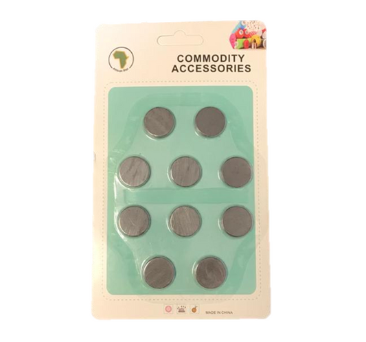 Round Flat Magnets 2 cm Pack of 10 7100 (Parcel Rate)