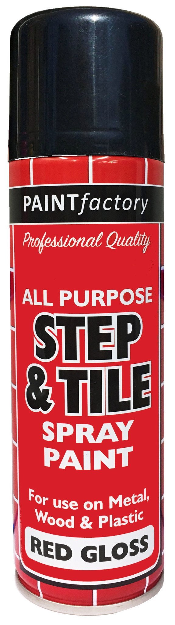 Paint Factory Step & Tile Paint Spray Red Gloss 250ml 7134 (Parcel Rate)