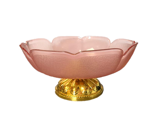 Plastic Red Flower Fruit Serving Bowl 27 x 10 cm 7171 (Parcel Rate)