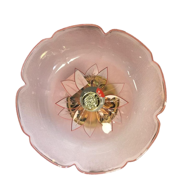 Plastic Red Flower Fruit Serving Bowl 22 x 10 cm 7172 (Parcel Rate)