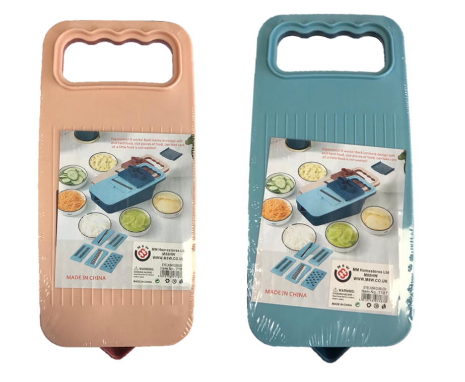 Plastic Kitchen Food Mandoline Slicer Cutter 23.5 x 11.5 cm Assorted Colours 7187 (Parcel Rate)