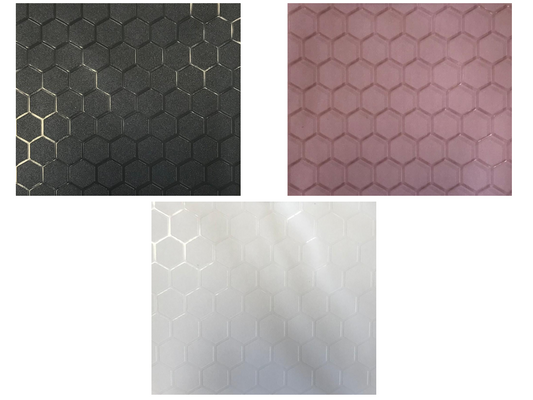Plastic Bathroom Shower Curtain Hexagon Pattern 180 x 180 cm Assorted Colours 7344 (Parcel Rate)