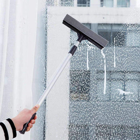 Dual Plastic Bathroom Window Wiper Squeegee and Sponge 61 cm 6972 (Parcel Rate)