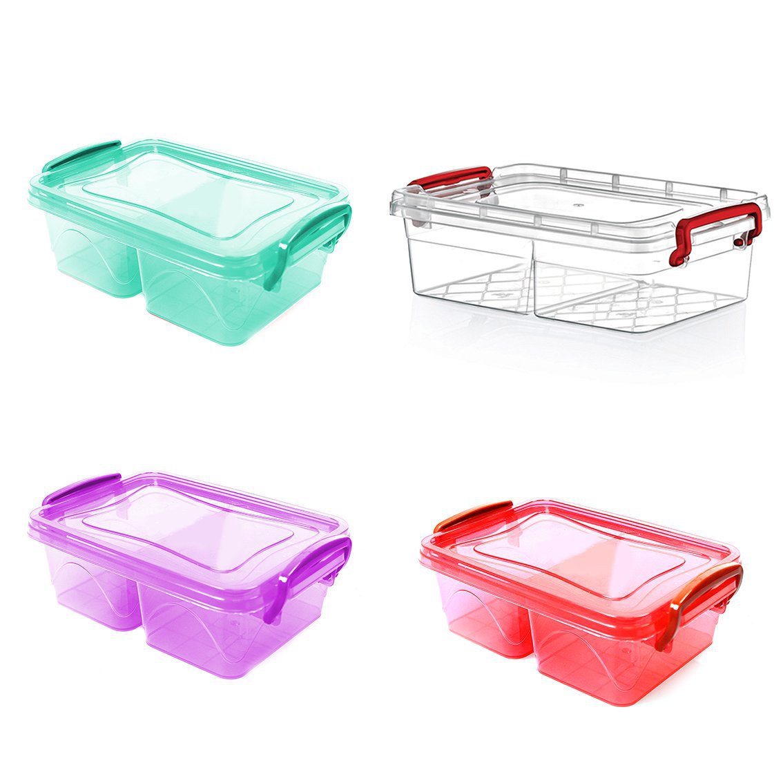 AIR TIGHT ASSORTED COLOUR MINI CONTAINER BOX  AK261 (Parcel Rate)