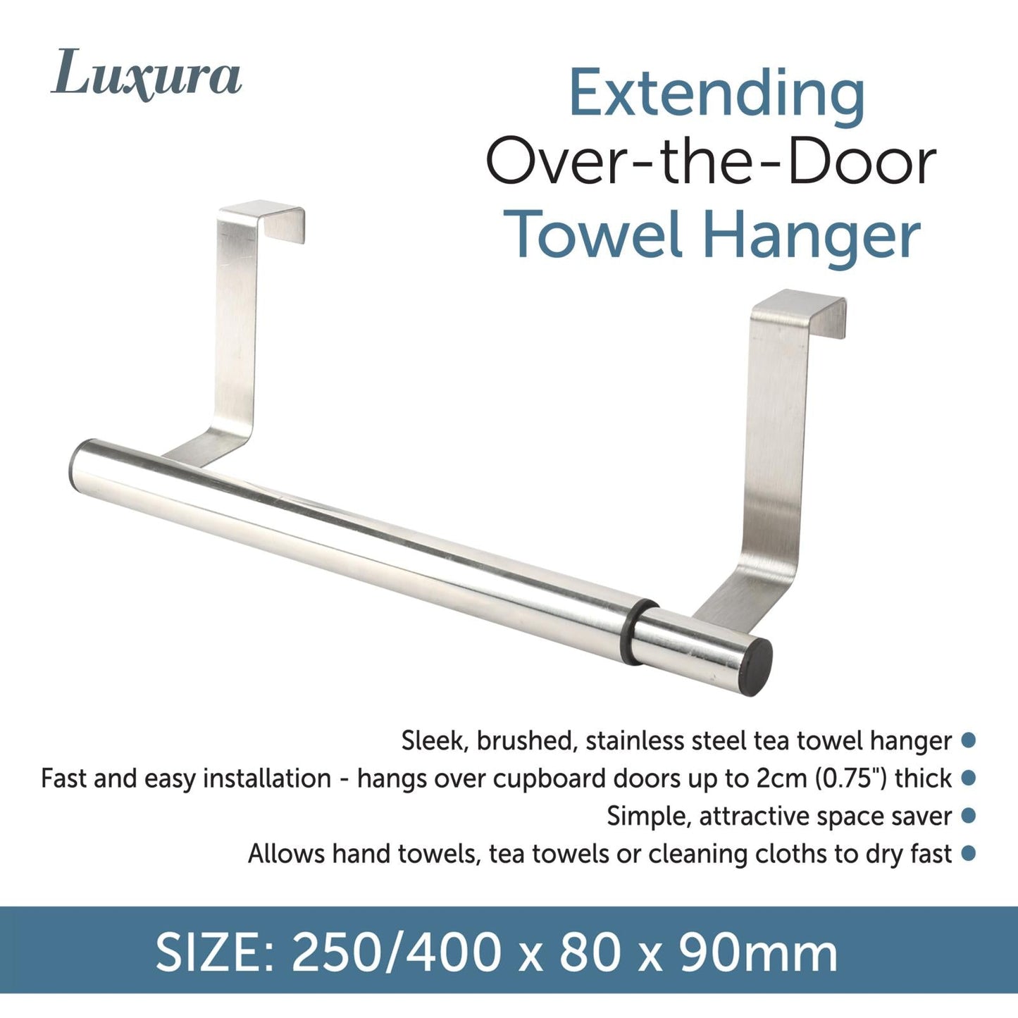 Extendable Towel Rack For Over The Door 8704 (Parcel Rate)