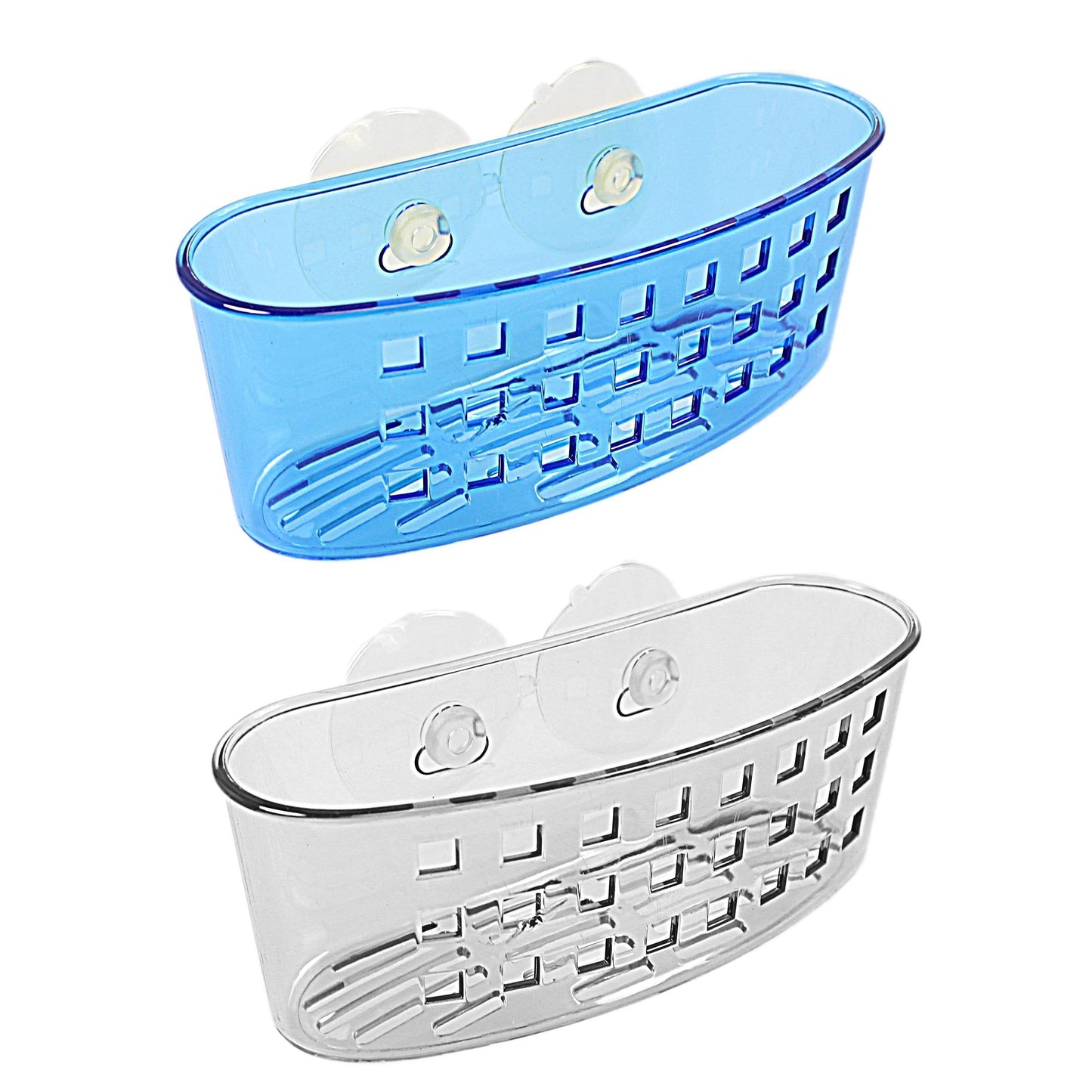Bathroom Kitchen Acrylic Storage Suction Cup Soap ToothBrush Holder 7cm x 17cm 0076 (Parcel Rate)