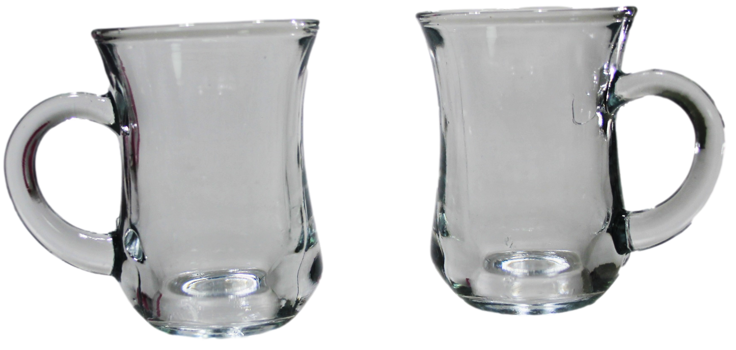 Afamia Mug Glass 6Pc Set 131ml T6.30 H9cm 1559 (Parcel Rate)