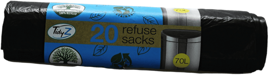 Roll Of 20 Refuse Sacks 70 Litre B0248A (Parcel Rate)