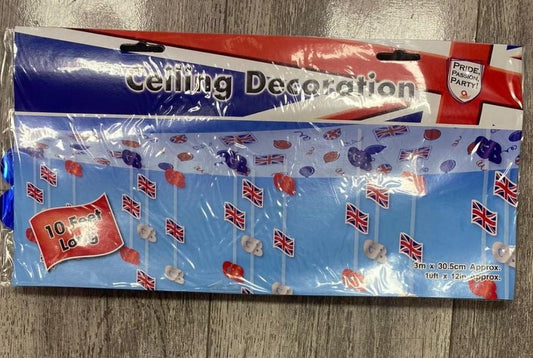Jubilee Banner Ceiling Decoration 1Pc 3 Metre x 30.5cm (Parcel Rate)
