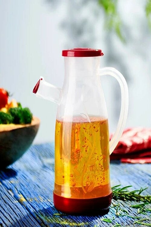 Foly Life Olive Oil Bottle With Meausurements Plastic 700ml Assorted Colours BNM0193 (Parcel Rate)
