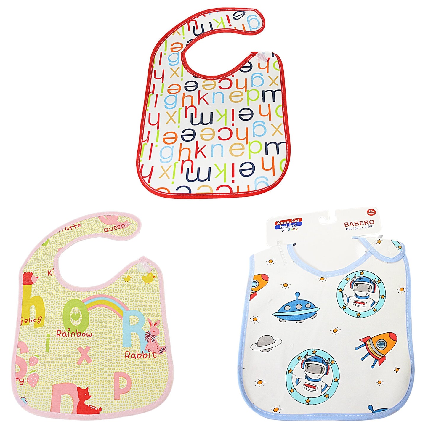 Printed Baby Feeding Waterproof Apron Bib Assorted Designs 4981 (Large Letter Rate)
