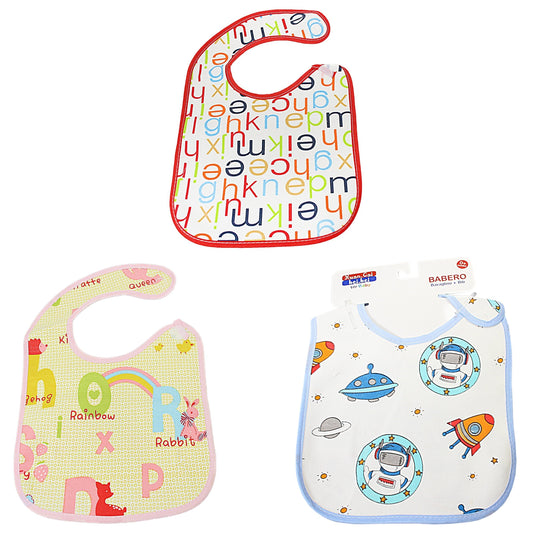 Printed Baby Feeding Waterproof Apron Bib Assorted Designs 4981 (Large Letter Rate)
