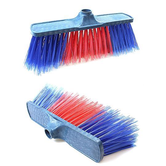 Cleaning Brush Broom 2 Colour Plastic Bristles Red And Blue CK1152 (Parcel Rate)