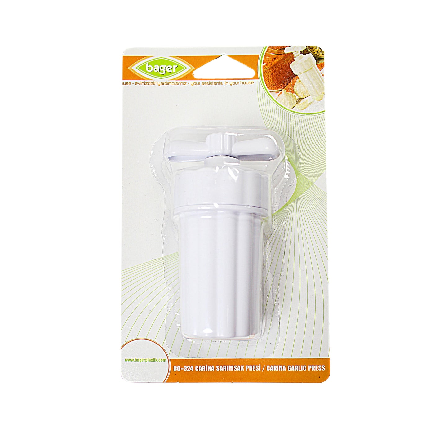 Plastic Carina Garlic Press Twister Food Prep BG324 (Parcel Rate)