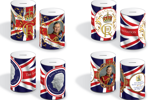 Coronation King Charles III Money Tin Small 100 x 150 mm COR001 (Parcel Rate)