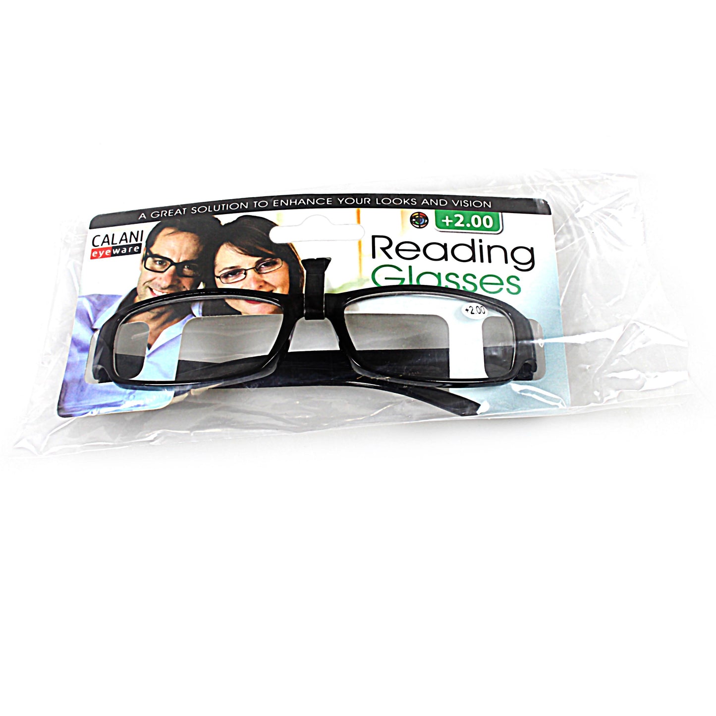New High Quality Calani Black Reading Glasses +3.50 BOX350 (Parcel Rate)