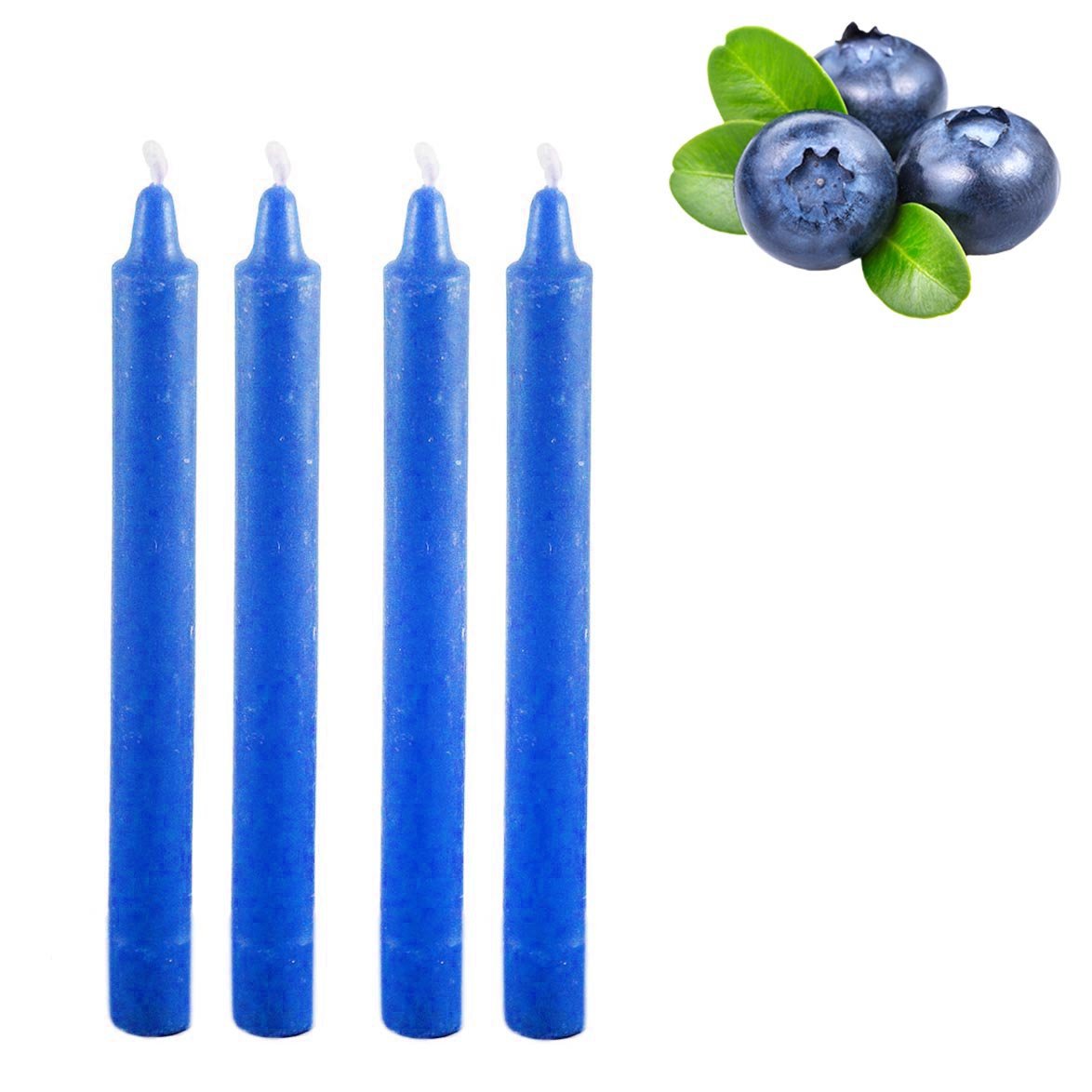 Long Scented Wax Candles Multi Colours 20cm Pack of 4 Assorted Scents 0229 (Parcel Rate)