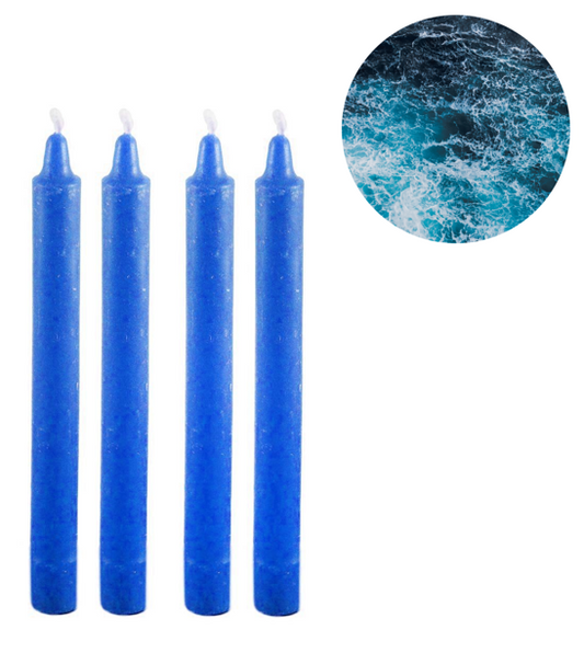 Long Scented Wax Candles Multi Colours 20cm Pack of 4 Assorted Scents 0229 (Parcel Rate)