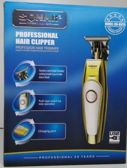 Sonar Professional Hair Clippers Full Set Hair Beard Trim Chopper Clipper With USB Charge   9986 (Parcel Rate)