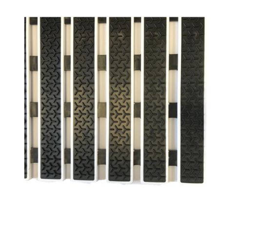 Rectangular Anti-Slip PVC Hard Plastic Bathroom Bath Mat 69 x 38 cm Assorted Colours 6993 (Parcel Rate)