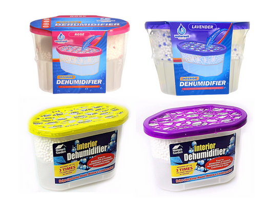 IIGEurope Wardrobe Interior Dehumidifier Box 500ml Lemon DEELEM (Parcel Rate)