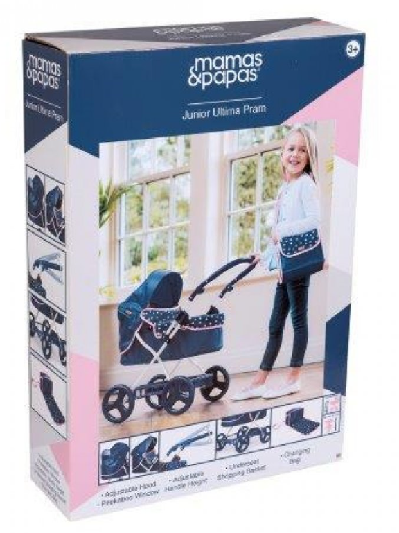 M&P Junior Ultima Doll Pram Age 3+ 1423559 (Big Parcel Rate)