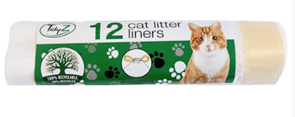 Cat Litter Bin Bag Liners with Drawstring Pack of 12 70 x 45 cm B0367 (Parcel Rate)