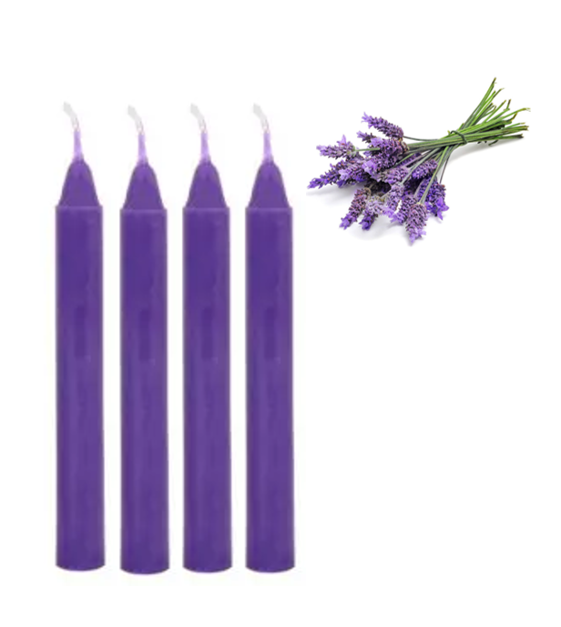 Long Scented Wax Candles Multi Colours 20cm Pack of 4 Assorted Scents 0229 (Parcel Rate)