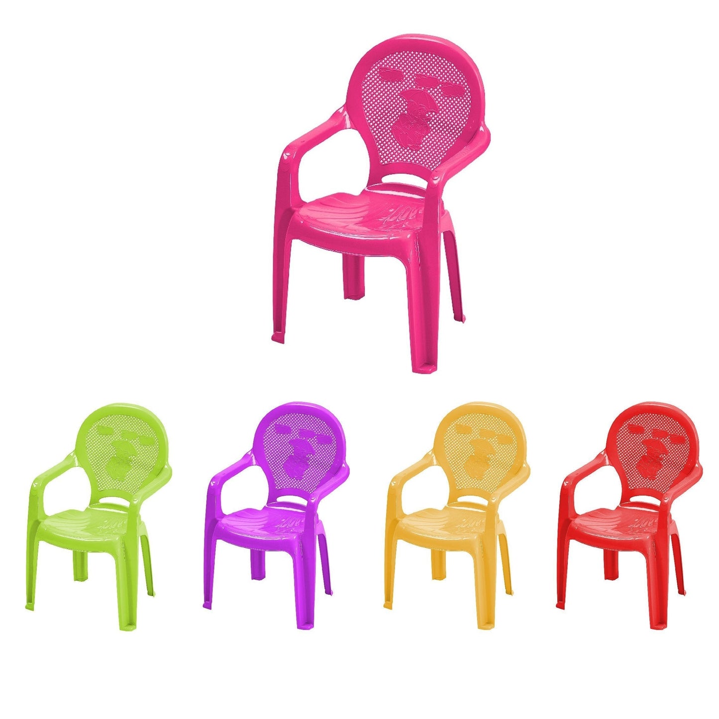 Childrens Plastic Chairs Assorted Colours Nursery School Indoor Chairs CT030 (Big Parcel Rate)