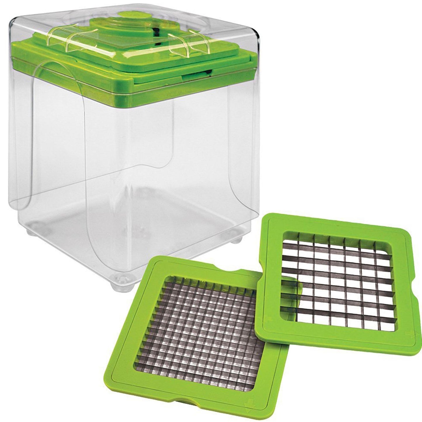 New Chop Magic Vegetable Salad Fruit Cutter Chopper Dicer Slicer Container Tool  4341 (Parcel Rate)